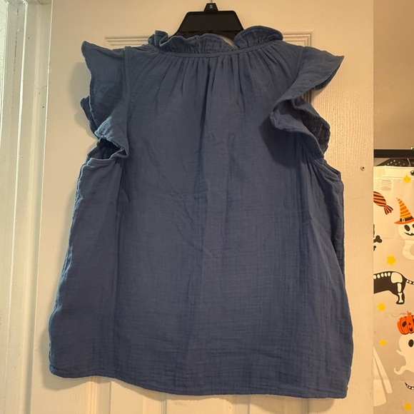 Old Navy Indigo Blue Fabric top woman - Picture 5 of 8